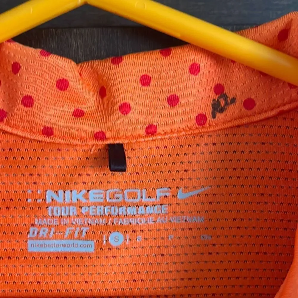 Nike Golf Orange Sleeveless Polo Top Size Small‎